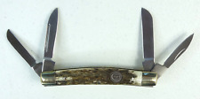 Vintage Colt CT0120 United Cutlery Stag Folding Congress Pocket Knife 4 Blade picture