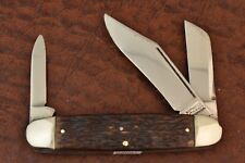 VINTAGE KUTMASTER UTICA NY MADE IN USA JIGGED CATTLE STOCKMAN KNIFE (15969) picture