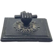 Collectible Small Early Victorian Fist Finial Cast Iron Paperweight picture