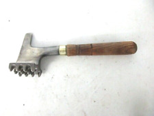 Vintage meat tenderizer, 8 inches overall length, oak handle picture