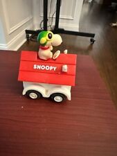 1975 Vintage Aviva Toy Co. Snoopy on Dog House, Friction Toy 4 inch picture