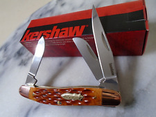 Kershaw Brandywine Stockman 3 Blade Pocket Knife 4382BJB D2 Jig Bone Copper New picture