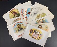 Lot of 10 Different Early Cigar Box Labels, Circa 1920's - 1940's, Unused picture