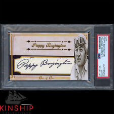 Pappy Boyington signed Cut 3x5 Custom Card PSA DNA Slabbed WWII Pilot Auto C2871 picture