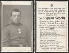 German WW 1 -- Soldier Death Card ** ORIGINAL **Jager  Regt   1918 picture