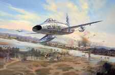 Knights Charge by Simon Atack, aviation art signed by three Vietnam F-100 Pilots picture