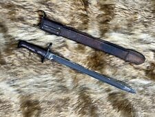 1903 Springfield bayonet  W/ Web Scabbard —   Blade Date 1918 WW1 Flaming Bomb picture
