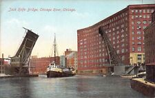 Jack Knife Bridge, Chicago River, Chicago, IL, Early Postcard, Unused  picture