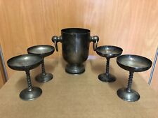 Antique  Set of 4 Cups Vintage Ice Bucket picture
