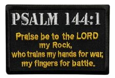 Psalm 144:1 Embroidered in God Lord Patch [Iron on Sew on - 3.5 inch- PS6] picture