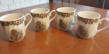 4 Thanksgiving  Turkey Mugs by Queen's Myott Never Used picture