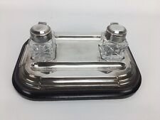 Vintage Barker Ellis Silver Inkwell Stand picture