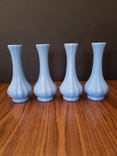 4 Blue.Bud Vases Very nice no chips. picture