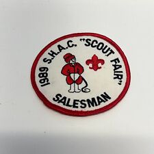 Vintage 1989 SHAC Scout Fair Salesman Twill Boy Scouts America BSA Camp Patch picture