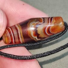 Very Unique Authentic Middle Eastern Red Agate Eye Bead Very Rare Patterns picture
