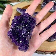 Natural Purple Amethyst Stone Cluster Rough Amethyst Crystal Specimen Decoration picture