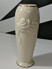 Lenox Rosebud Collection Bud Vase Gold Accents 7.25