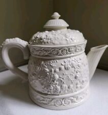 Royal Albert Old Country Rose English Buffet Collection Ivory Embossed Teapot picture