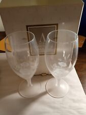 Avon Hummingbird Crystal Beverage Glasses  Set of 2 ~ NIB ~ 8” Tall picture