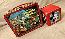 Vintage | Disney Mickey Mouse Minnie Mouse Pluto Metal Lunch Box Tin picture