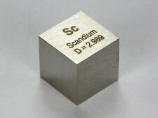 Scandium density cube ultra precision 10.0x10.0x10.0mm  - 99.99% purity picture
