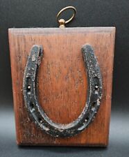 Vintage Rustic Horseshoe on Wood Wall Plaque Western Rustic Country Decor picture