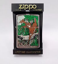 Zippo 1994 Barrett Smythe 2 Deer In The Woods Lighter UNFIRED picture