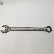 Large VINTAGE Forged Select Steel 1083 Combination SAE Wrench 1-1/8 USA. picture