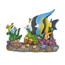 Handpainted Multi Color Resin Figurine Tropical Fish Pattern Home Decoration picture