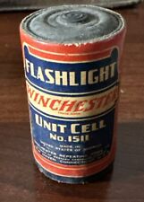 Vintage Winchester Flashlight Battery No. 1511 w/Paper Label. Use by Feb 1947 picture