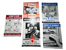 Vintage Aetna Insurance First Aid Posters Safety Hartford Conn. Lot of 5 picture
