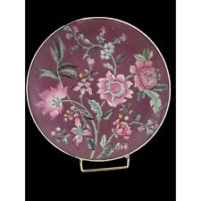 Vintage Mauve Pink Decorative Chinese Floral Home Decor Plate for Wall or Shelf picture