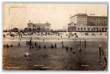 1912 Bathing Pavilion Hotel Nassau Long Beach Long Island NY RPPC Photo Postcard picture