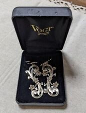 VOGT Silversmith Sterling Silver 925 Indian Jewelry Earrings w/Case picture
