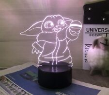 3D Star Wars Desk Table LED Night Light Lamp Color Changing Child Baby Yoda USA picture