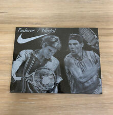 Granite Stone Etched Federer & Nadal Plaque Nike Black 1 Of 1 picture