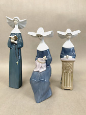 LLadro Spain Figurines Set Of 3 Nuns Prayerful Moment Time To Sew Meditation picture