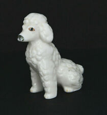 Bone China White Poodle Dog Figurine 3 1/2 in Tall picture