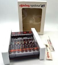 Damaged rotring rapidomat dry Set of 8 with manuals in various languages Used picture