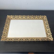 Gold Filigree Vanity Mirror Tray 10