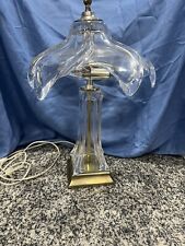 Vintage Mid-Century Modern French Cofrac Art Verrier Crystal Table Lamp 19” picture