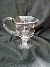 Vintage Unique Handblown Art Footed Clear Glass Sauce Server Creamer picture