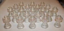 L.E. Smith Co. Hobnail Oil Lamp Font/Bottle Blown/Pressed Clear Glass Lot of 21 picture