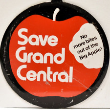 1968  Save Grand Central Station No More Bites Out Of The Big Apple New York Pin picture