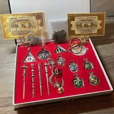 17 PCS: Harry Potter 15 wand Magical wands ring necklace decorate +2 Ticket picture
