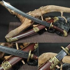 Handmade Chinese Sword Damascus Folded Steel Qing Dynasty Sword Sharp Blade picture