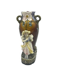 Antique Art Nouveau French Majolica Vase 4466 73 picture