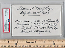 PSA/DNA Thomas L Tommy Hayes Autograph Index Card Signed Auto USAF WWII picture