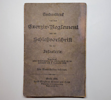 German Bavarian Military Manual 1894 Infantry shooting regulations book Original picture