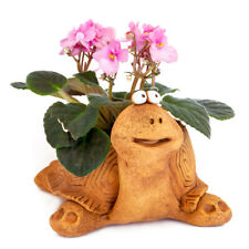 Turtle Shaped Terracota Ceramic Planter Clay Plants Pot Tortoise picture